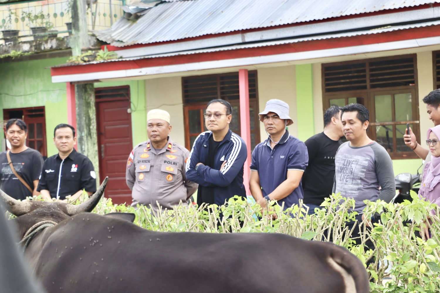Bupati Mentawai Hadiri Pemotongan Hewan Kurban di Kecamatan Sikakap