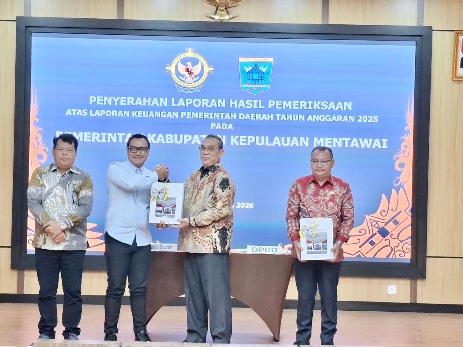 Pemkab Mentawai Pertahankan Opini WTP Empat kali Berturut-turut, Rinto Wardana : Motivasi Tingkatkan Pelayanan dan Akuntabilitas